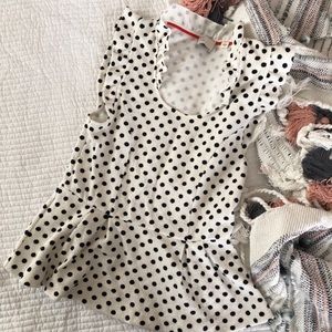 Anthropologie postmark dot peplum top. Size s